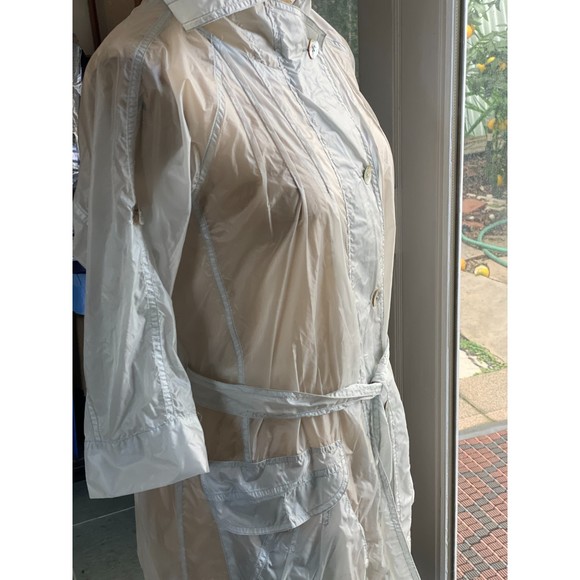 NWT Montiel Clear Effortless Hoodie Zip Front Trench Size S Flawed - Picture 8 of 14